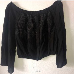 black off the shoulder top